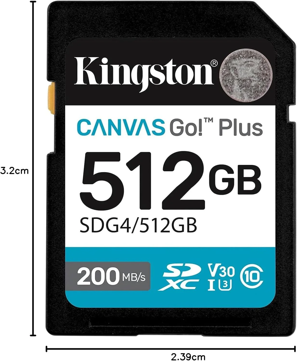 Kingston Canvas Go Plus SDXC Memory Card Gen4 200MB/s C10 UHS-I U3 V30 512GB-SDG4/ - Image 3