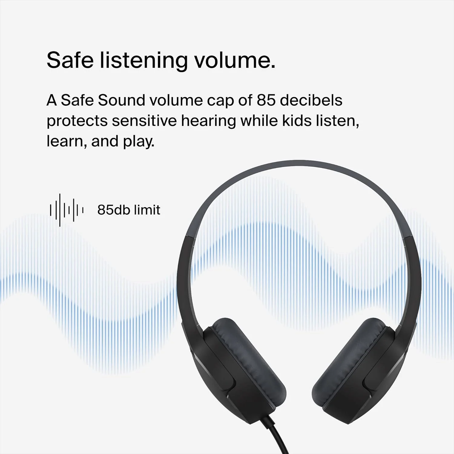 Belkin SoundForm Mini Wired On-Ear Headphones for Kids, Over-Ear Headset for Children with inline Microphone for Online Learning, School, Travel, Play, For 3.5mm Compatible Devices - Image 4