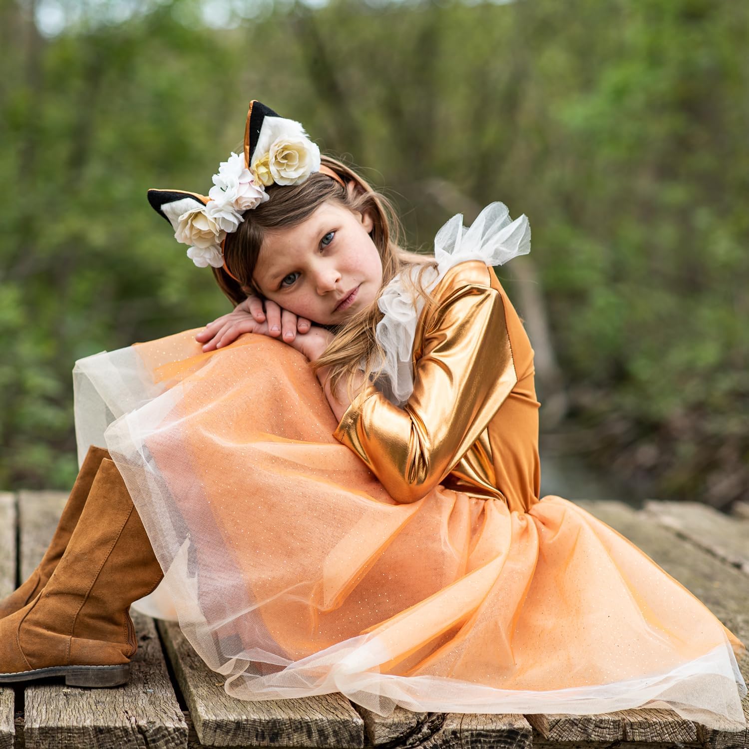 Great Pretenders - Woodland Fox Dress w/HB, maat US 3-4 mutsen, maskers en accessoires voor feestjes, meerkleurig, effen (31673 - Image 6