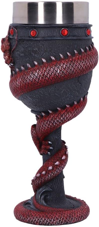 Nemesis Now B5882V2, Calice Dragon Coil, Rosso, 20cm - Image 2