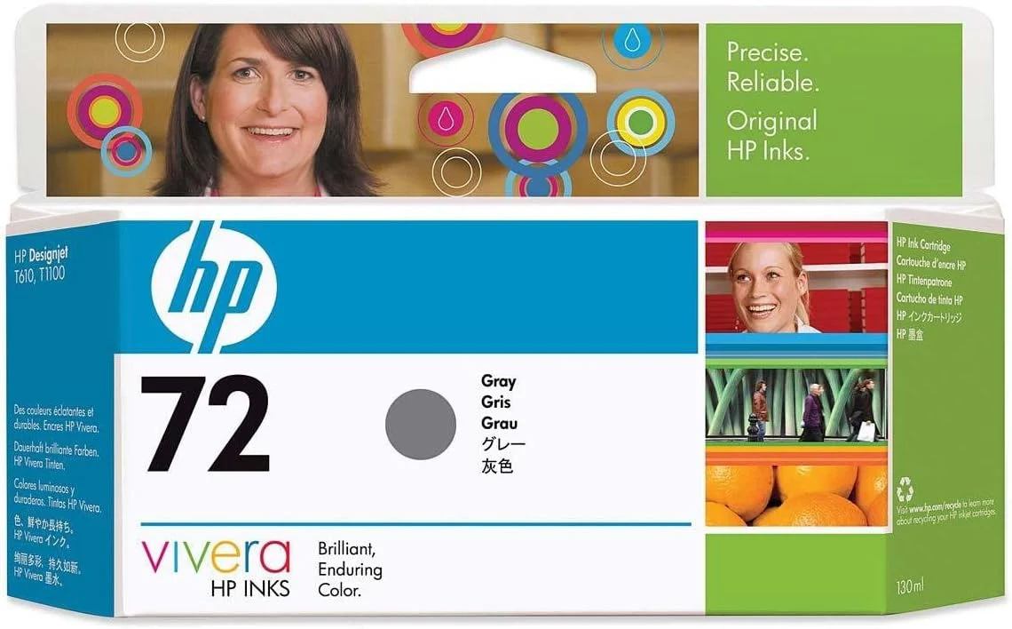 HP Original 72 130 ml Grey Ink Cart - Image 3