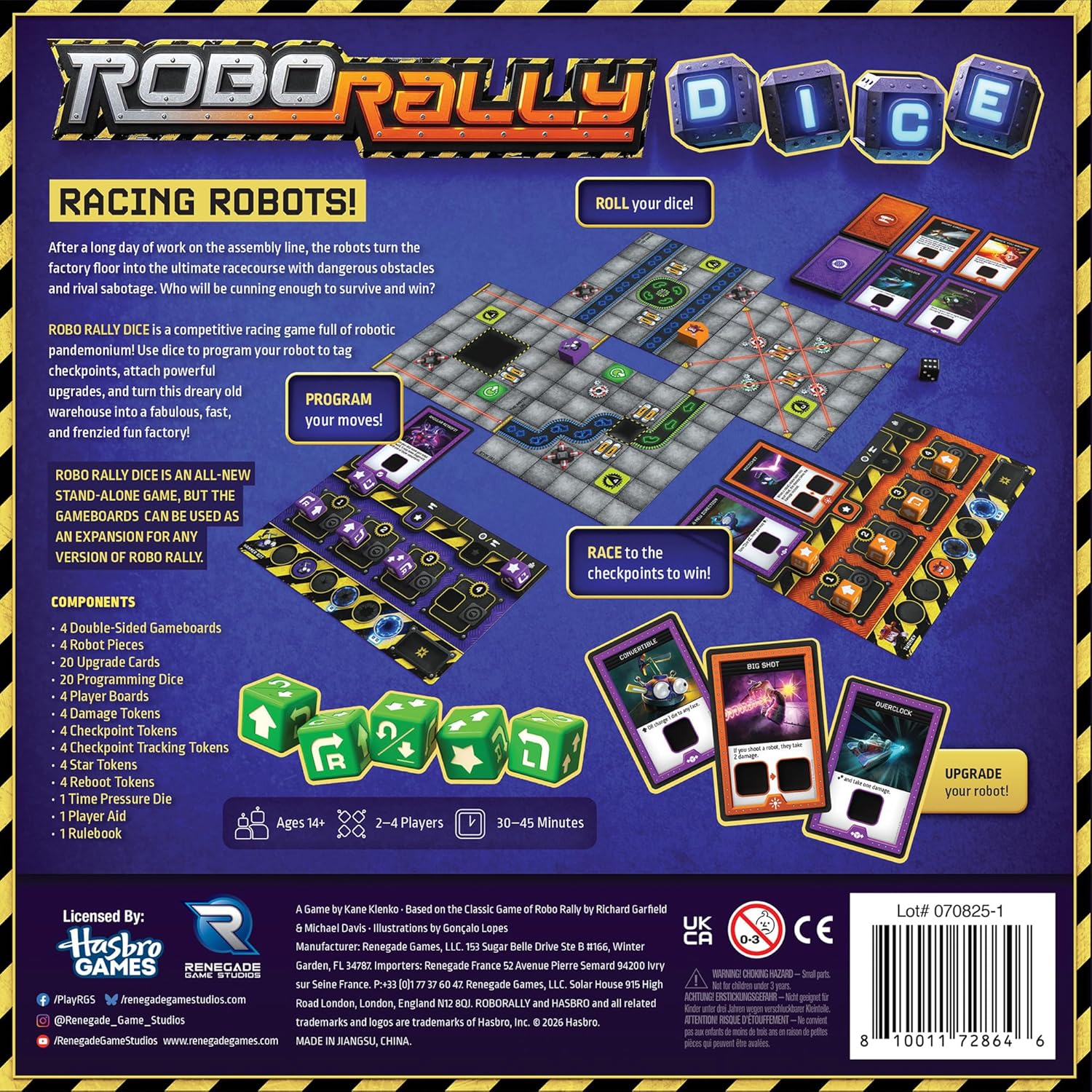 Renegade Games : Robo Rally Dice - Competitive Racing Robot Board Game, Standalone Or Expansion, Obstacles & Sabotage, Age 14+, 2-4 Players, 30-45 Min - Image 6