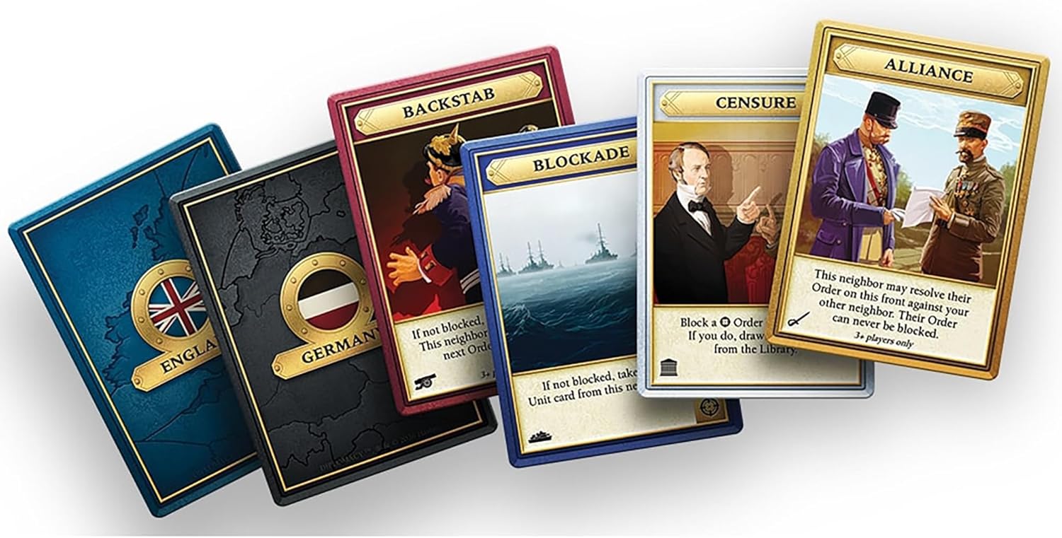 Renegade Games: Diplomacy - The Golden Blade - Standalone Card Game, Intrigue-Trust-Treachery, Negotiate European Alliances, Ages 15+, 2-7 Players - Image 4