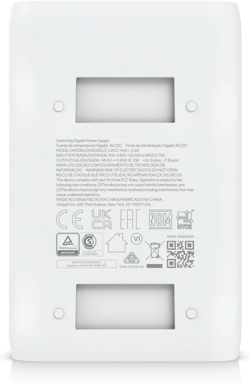 Ubiquiti Uacc-Poe+-2.5G Universal 802.3At 2.5G 30W Power Poe+ Injector - Image 4