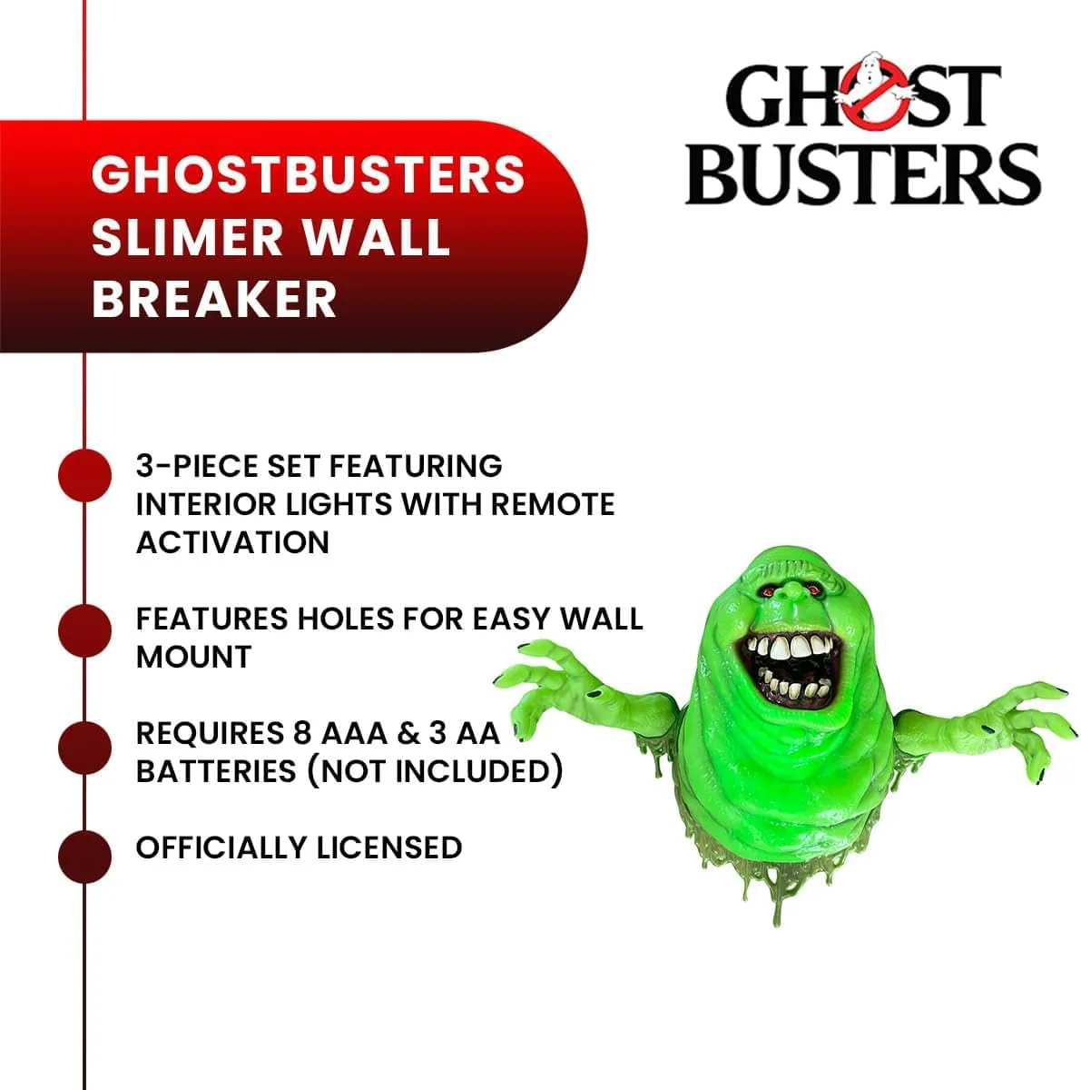 Ghostbusters Slimer Wallbreaker Halloween Decor - Image 5