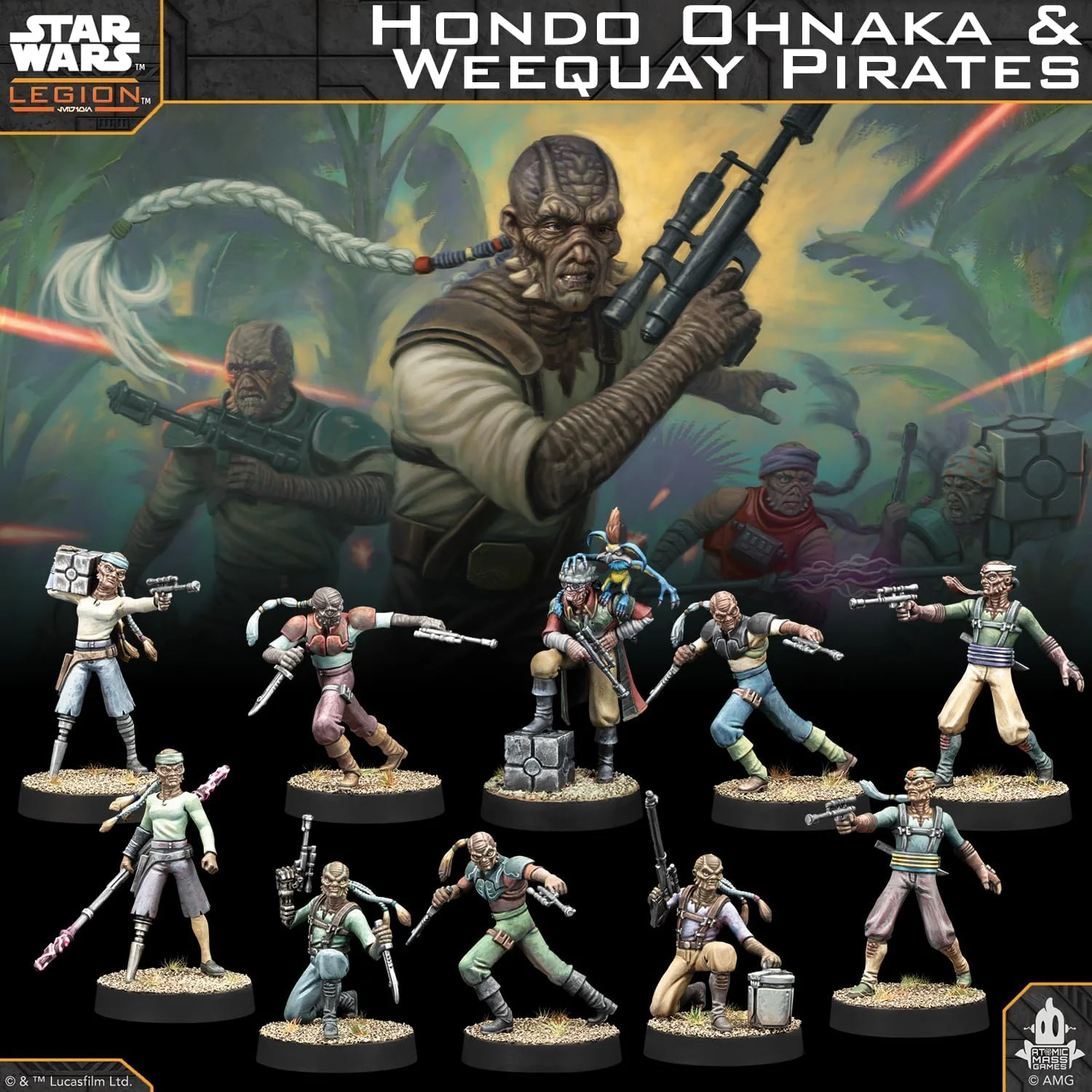 Asmodee | Star Wars: Legion – Hondo Ohnaka & Weequay Pirates | Miniatures Game | Ages 14+ | 2 Players | 90 Minutes Playing Time - Image 5