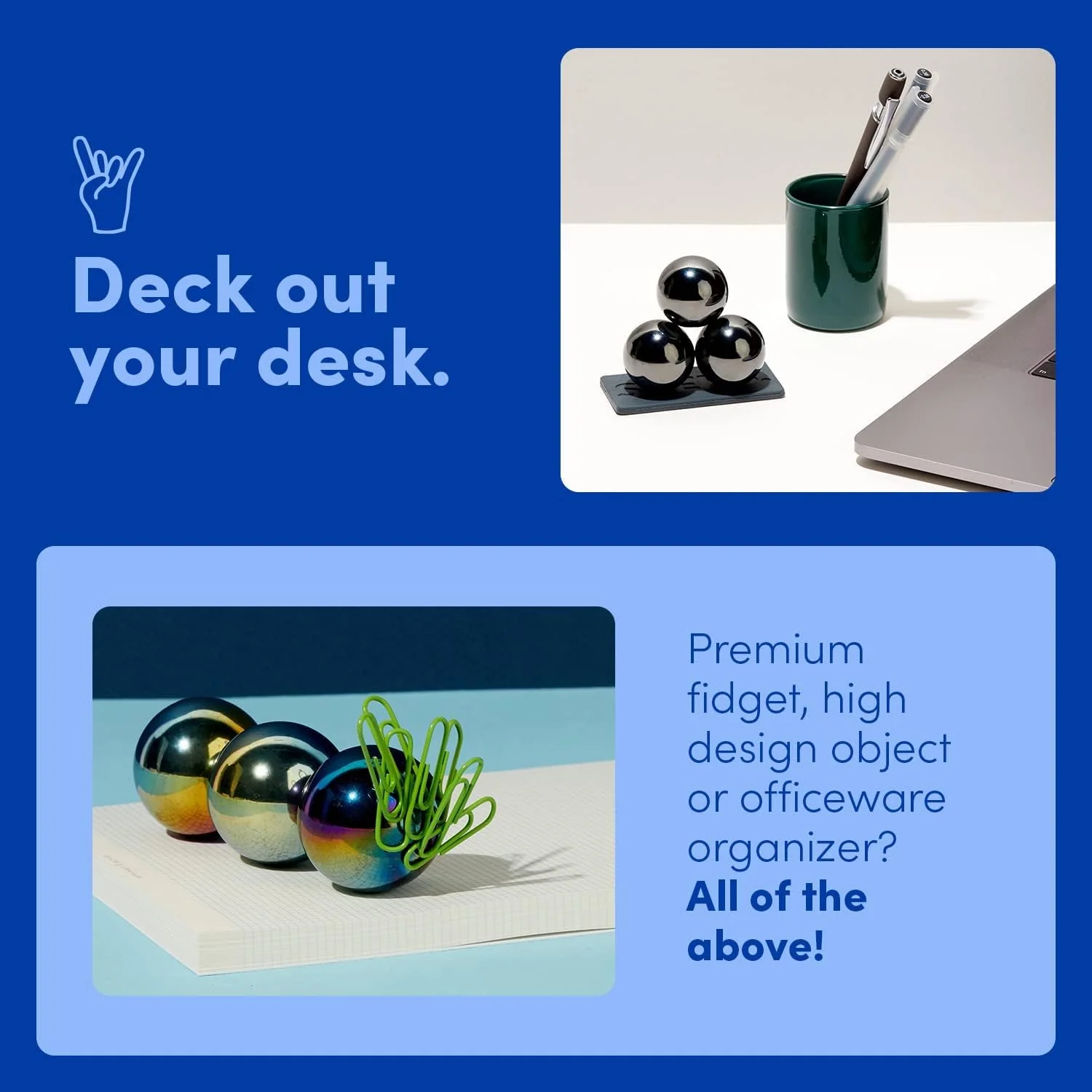 Speks Supers Magnetic Balls Fidget Toy for Adults and Teens 14+ | Stress Relief, Desk Toy | Set of 3 | Oil Slick - Image 2