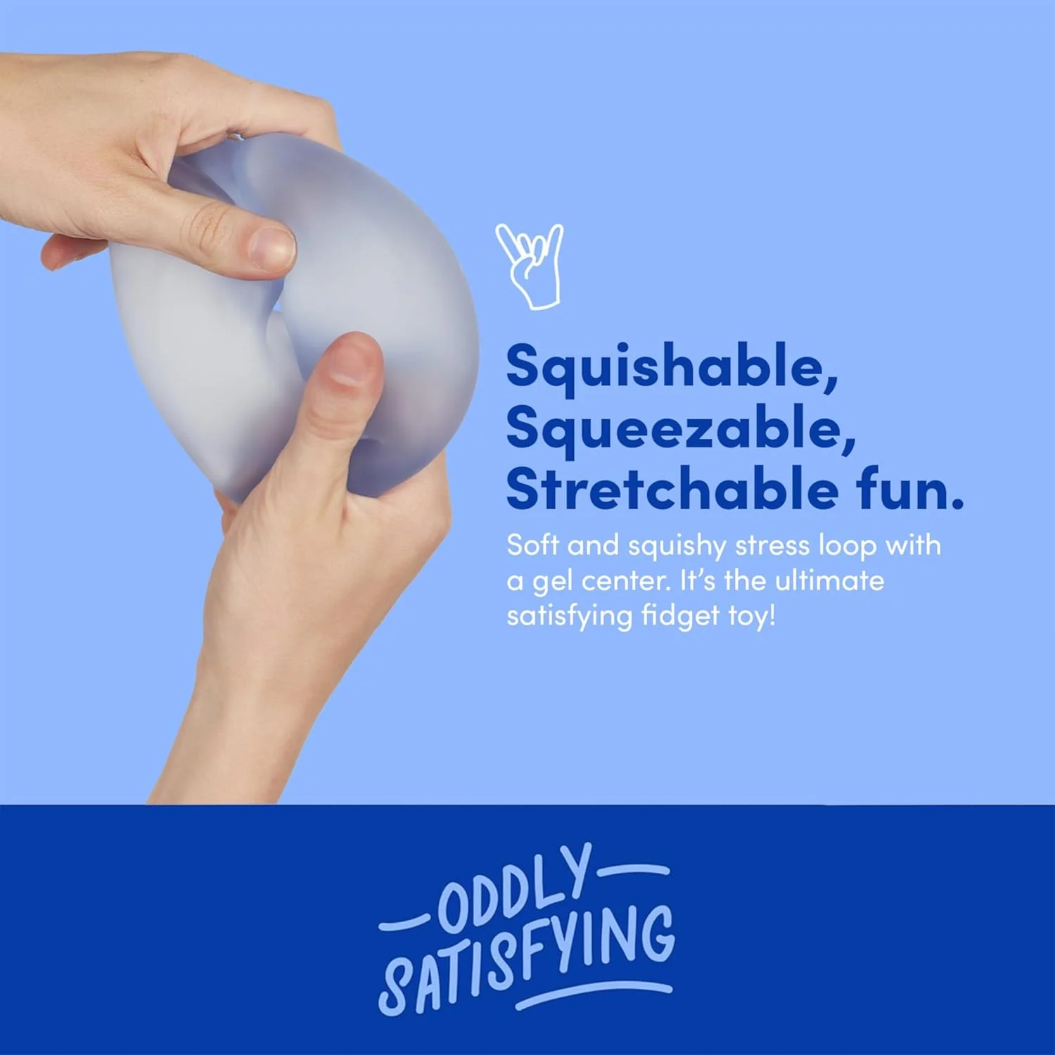 Gump Jumbo Loop Gel-Filled Stress Ball | Ultra-Squishy Fidget Toy for Stress Relief & Focus | Anxiety Ball for Adults & Teens | Sensory Squeeze Toy | Dew - Image 2