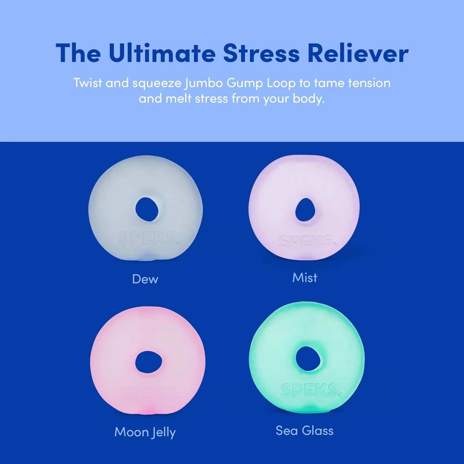 Gump Jumbo Loop Gel-Filled Stress Ball | Ultra-Squishy Fidget Toy for Stress Relief & Focus | Anxiety Ball for Adults & Teens | Sensory Squeeze Toy | Dew - Image 4