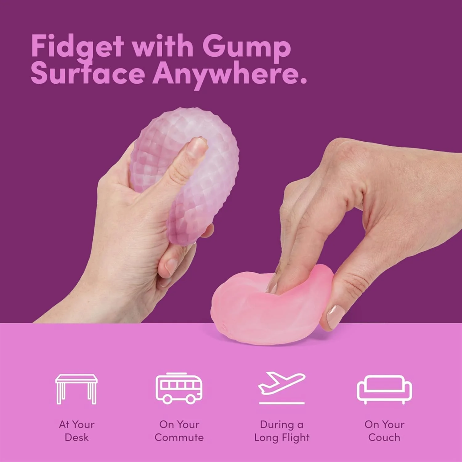 Gump Surface Gel-Filled Stress Ball | Ultra-Squishy Fidget Toy for Stress Relief & Focus | Anxiety Ball for Adults & Teens | Sensory Squeeze Toy | Warm Mix 2 Pack - Image 3