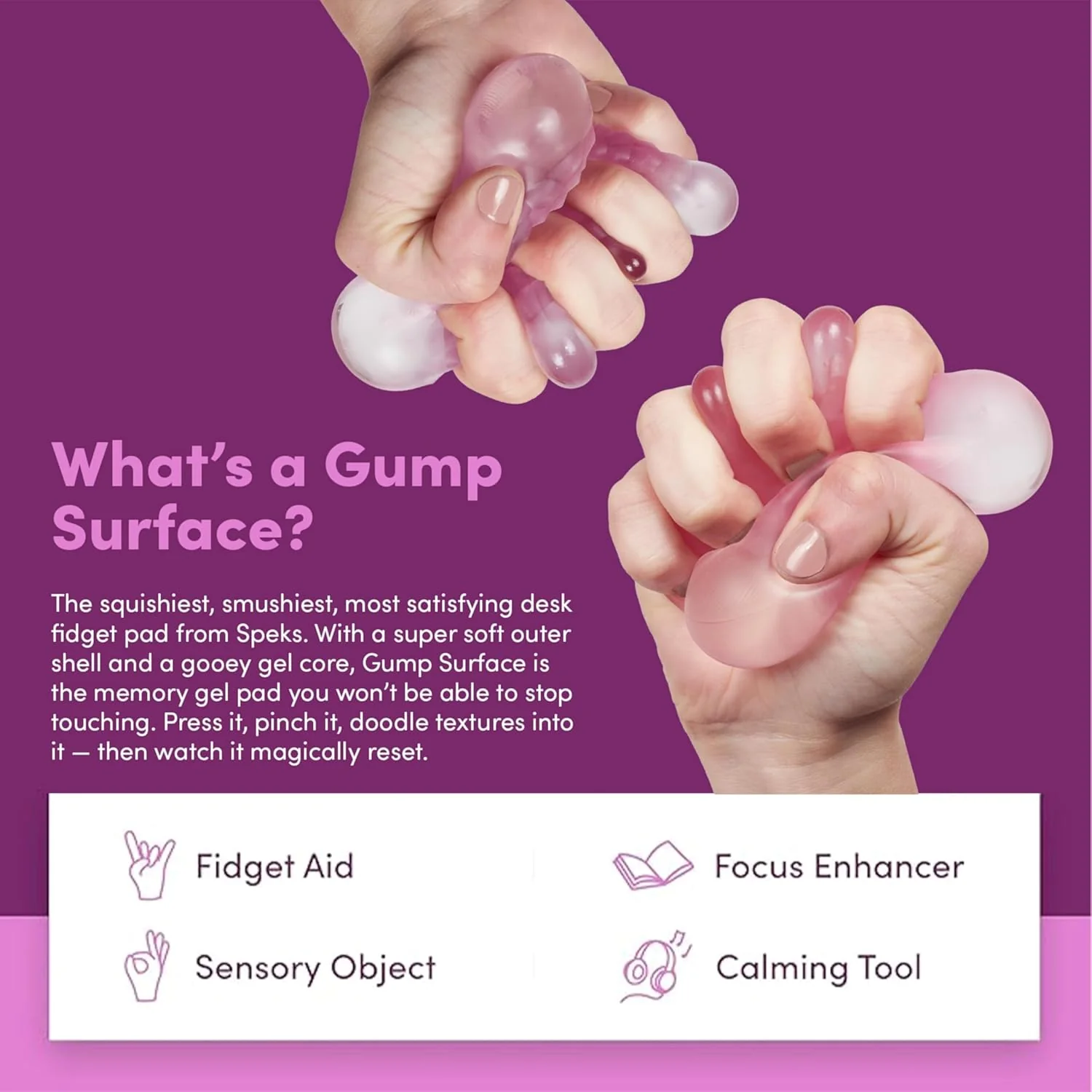 Gump Surface Gel-Filled Stress Ball | Ultra-Squishy Fidget Toy for Stress Relief & Focus | Anxiety Ball for Adults & Teens | Sensory Squeeze Toy | Warm Mix 2 Pack - Image 6