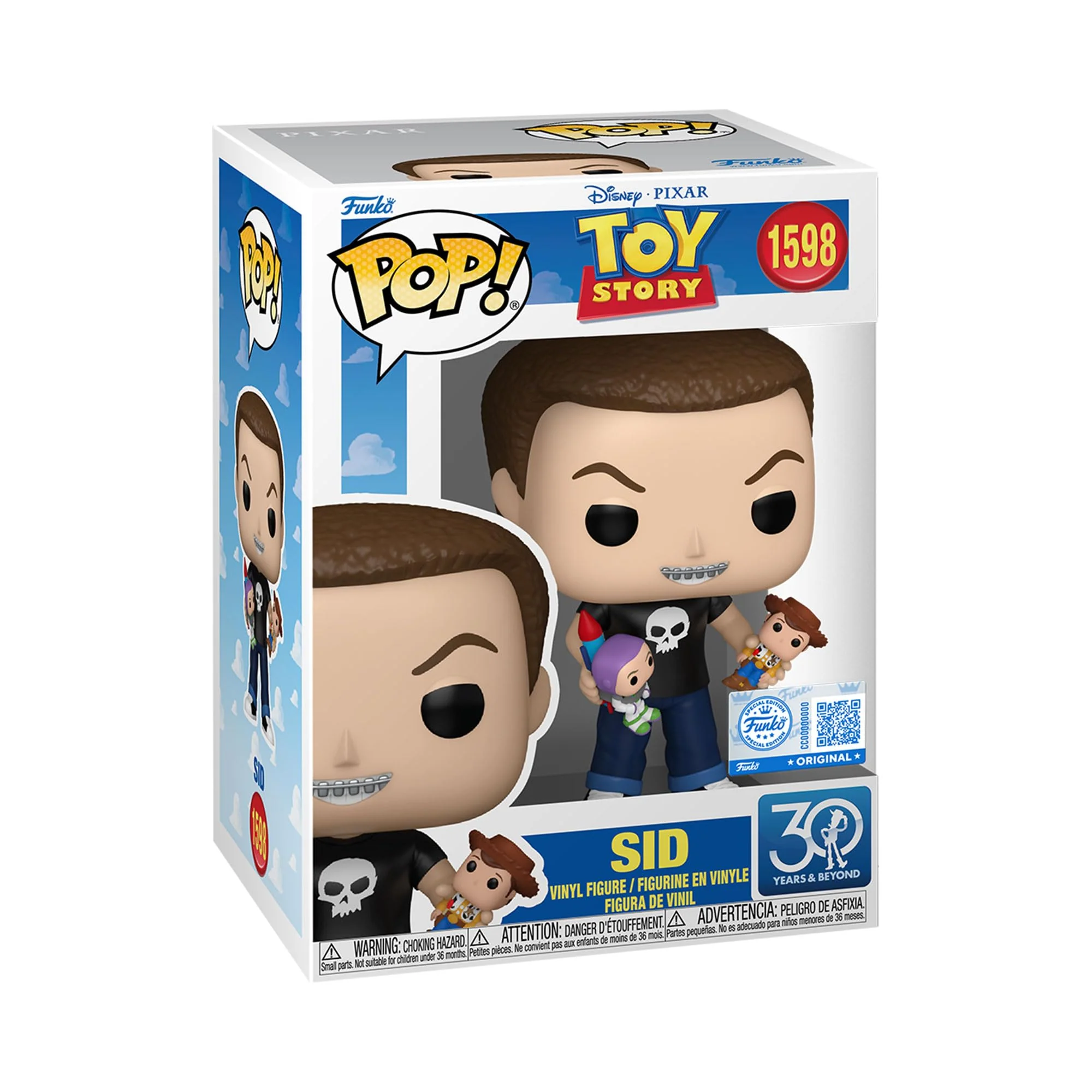 Funko Pop! Disney: Toy Story 30th - Sidney Sid Phillips - Sid - il Mondo Dei Giocattoli - Figura in Vinile da Collezione - Idea Regalo - Merchandising Ufficiale - Giocattoli per Bambini e Adulti