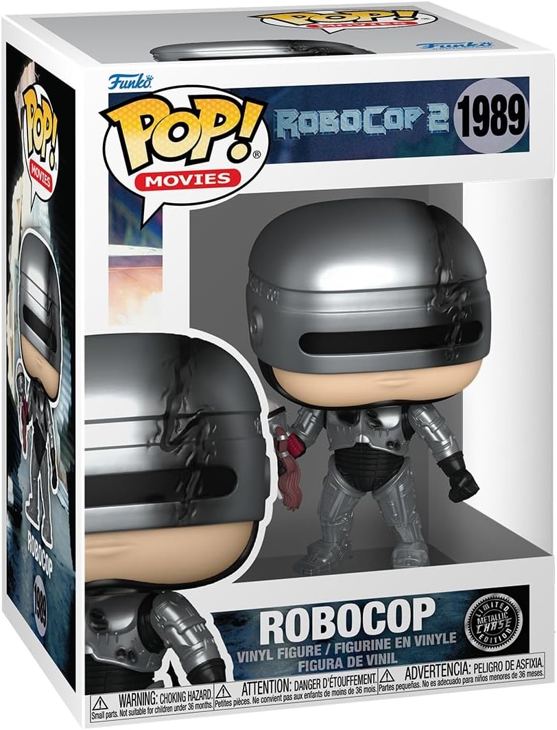 Funko POP! Movies: Robocop - Metallic - 1 in 6 chance of receiving the rare Chase variant - Styles Vary - Collectable Vinyl Figure - Gift Idea - Official Merchandise - Toys For Kids & Adults - Image 2