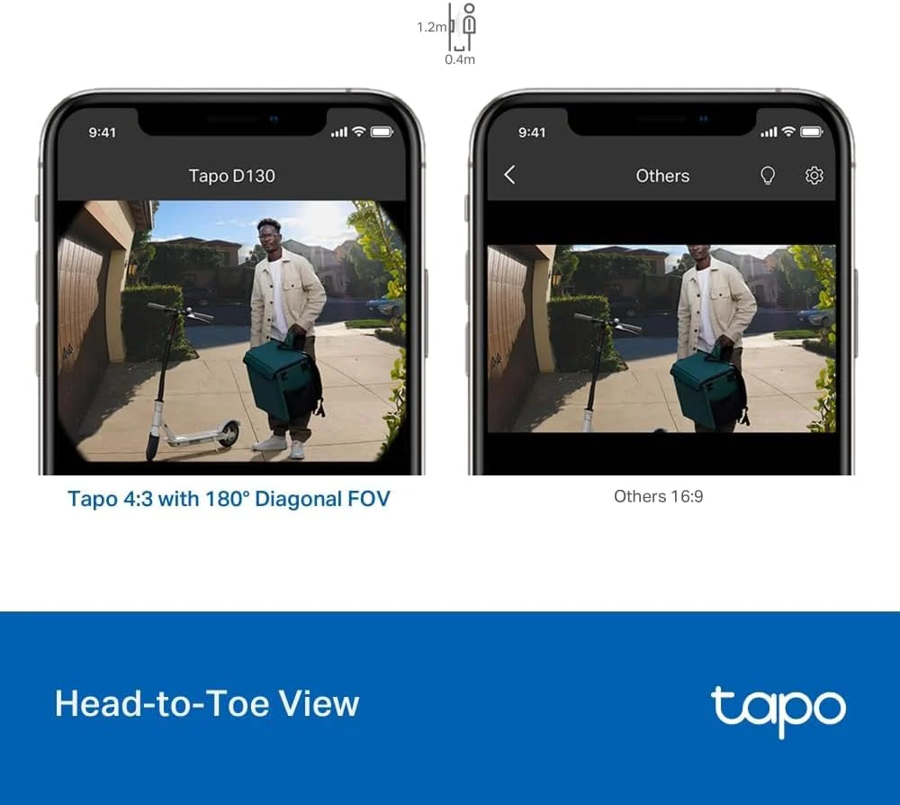 Tapo D130 V1 - Smart Doorbell - With Camera - Wired - Wireless - 802.11B, 802.11G, 802.11N - 2.4 Ghz - Image 2