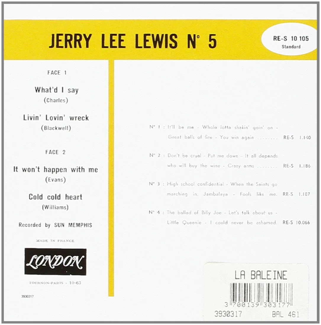 `Jerry Lee Lewis - What`D I Say + 3 (5`` Cd Single)` - Image 2