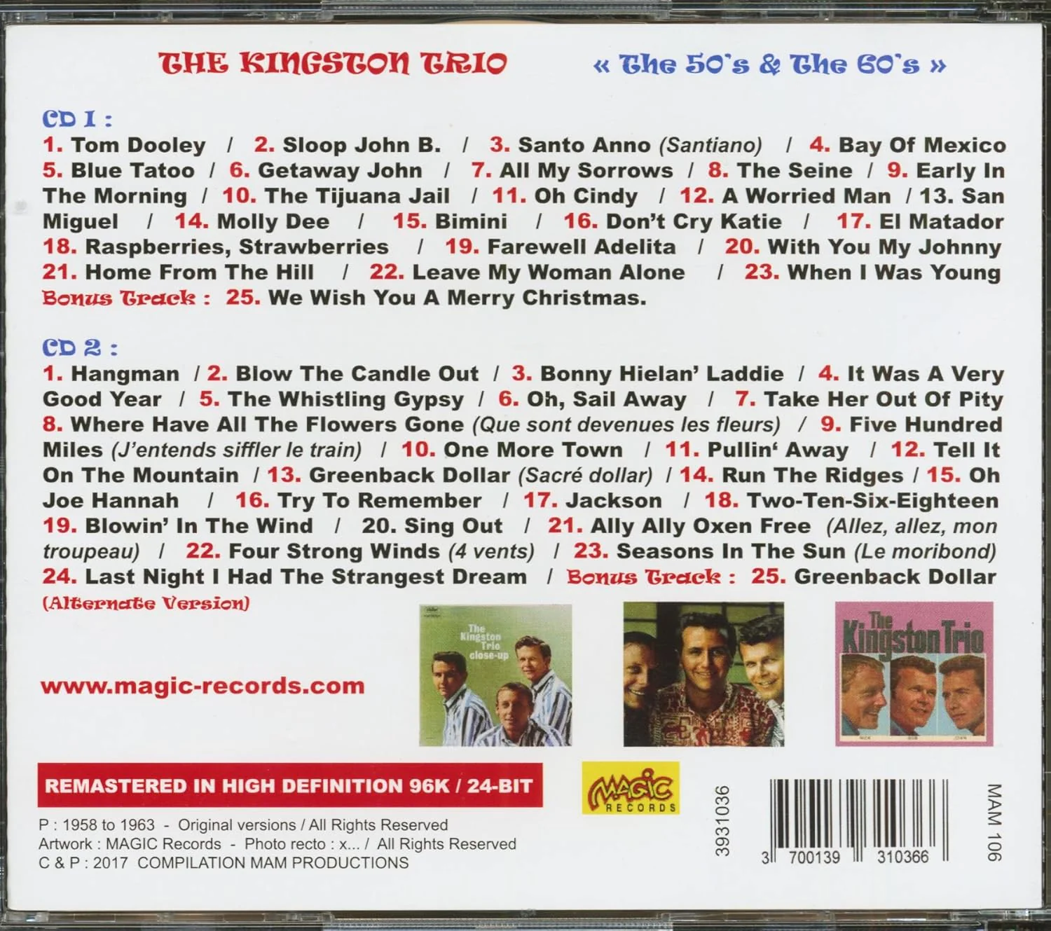 Kingston Trio - Sold Out: The 50S & The 60S (2 Cd) - Image 3
