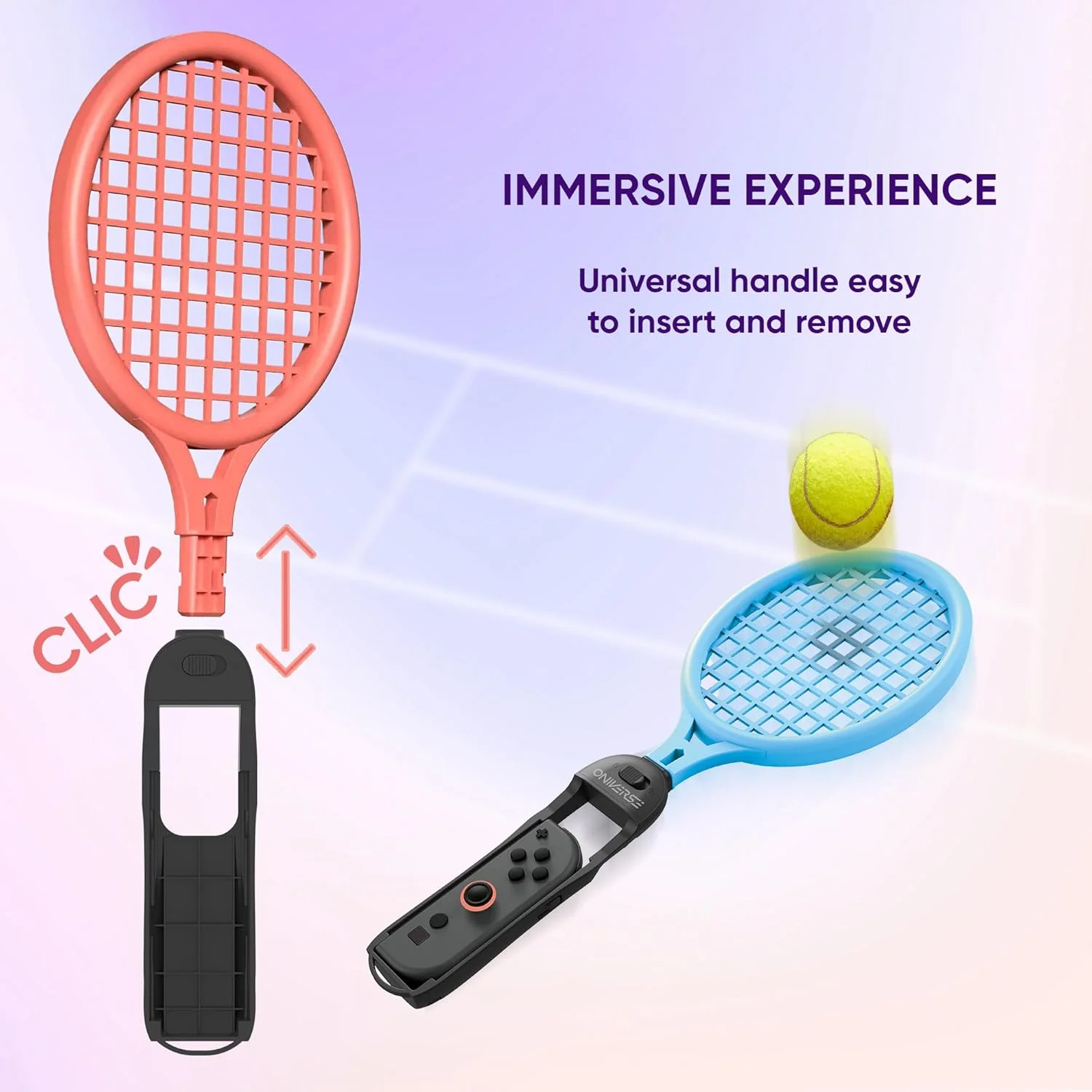 Oniverse - Nsw2 Tennis Kit Pack Of 2 Rackets - Orange/Blue - Image 4