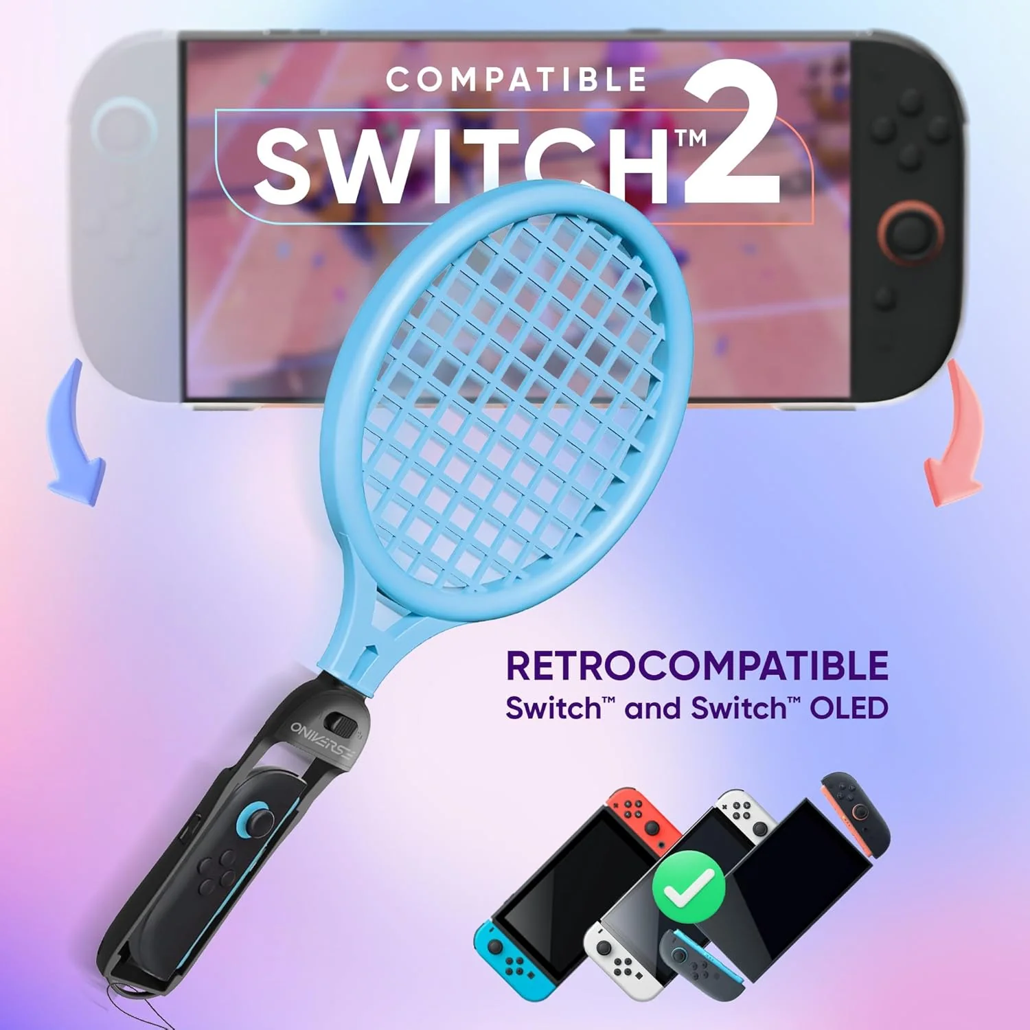 Oniverse - Nsw2 Tennis Kit Pack Of 2 Rackets - Orange/Blue - Image 6