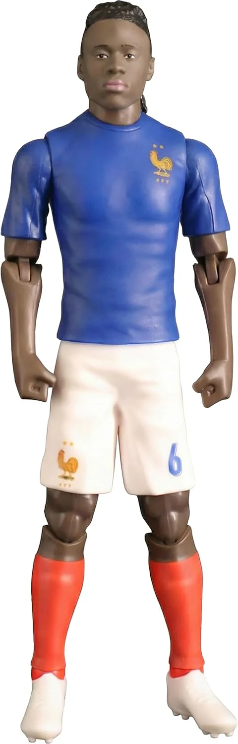 Megableu - FFF Camavinga Figure No. 6-20 cm - Large Realistic & Articulated Football Figure with 10 Points - Officially Licensed Product of the French Team - Football Toy with Ball - Image 2