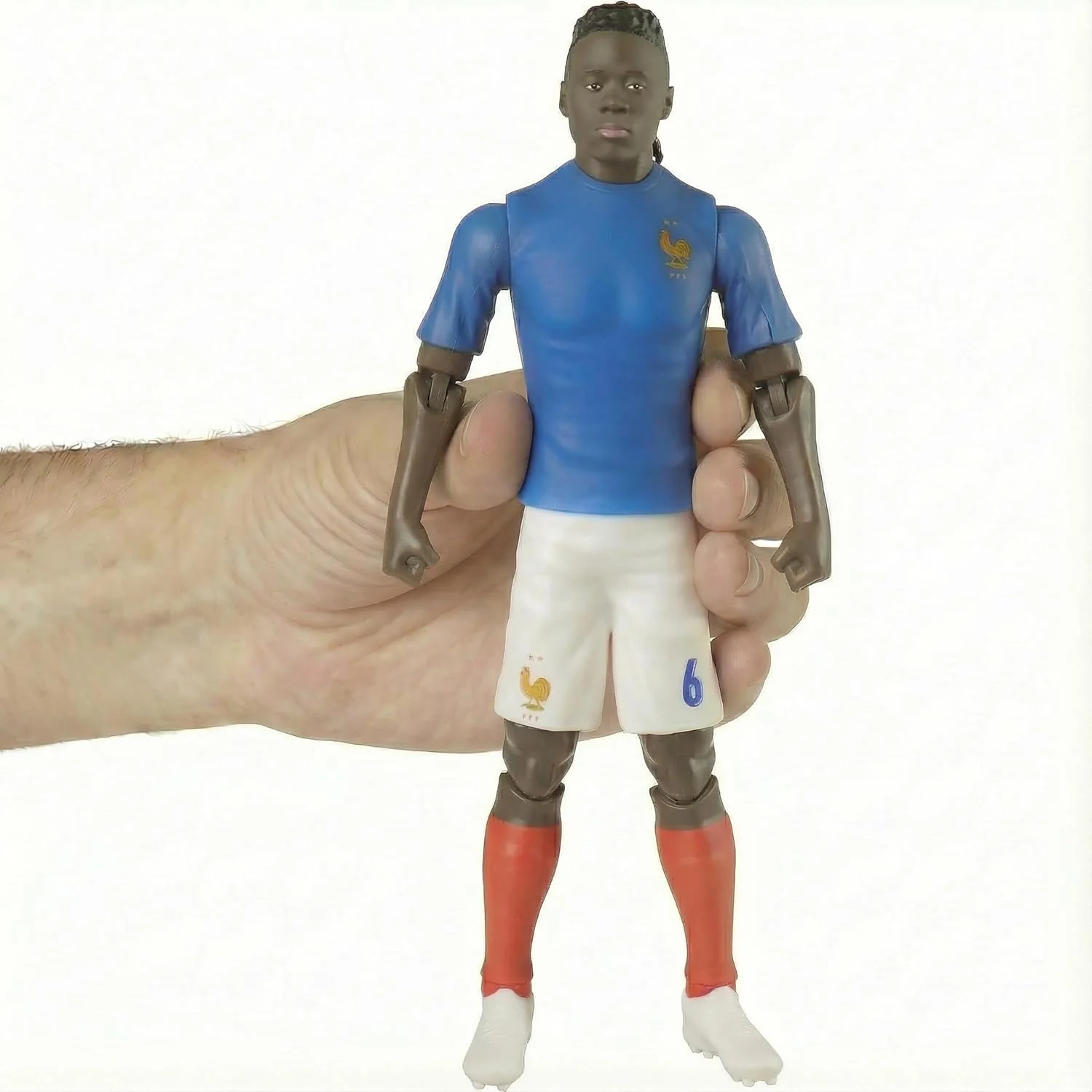 Megableu - FFF Camavinga Figure No. 6-20 cm - Large Realistic & Articulated Football Figure with 10 Points - Officially Licensed Product of the French Team - Football Toy with Ball - Image 6