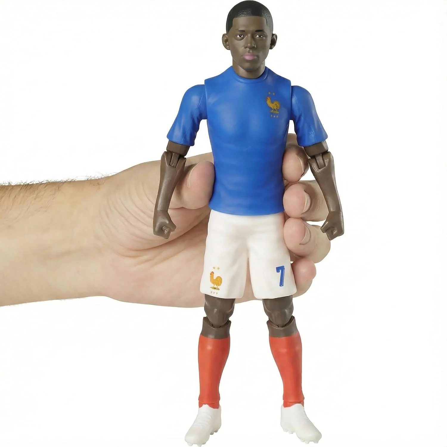 Megableu - FFF Demblé No. 7 - 20 cm - Large Realistic & Articulated Football Figure with 10 Points - Officially Licensed Product of the French Team - Football Toy with Ball - Image 4