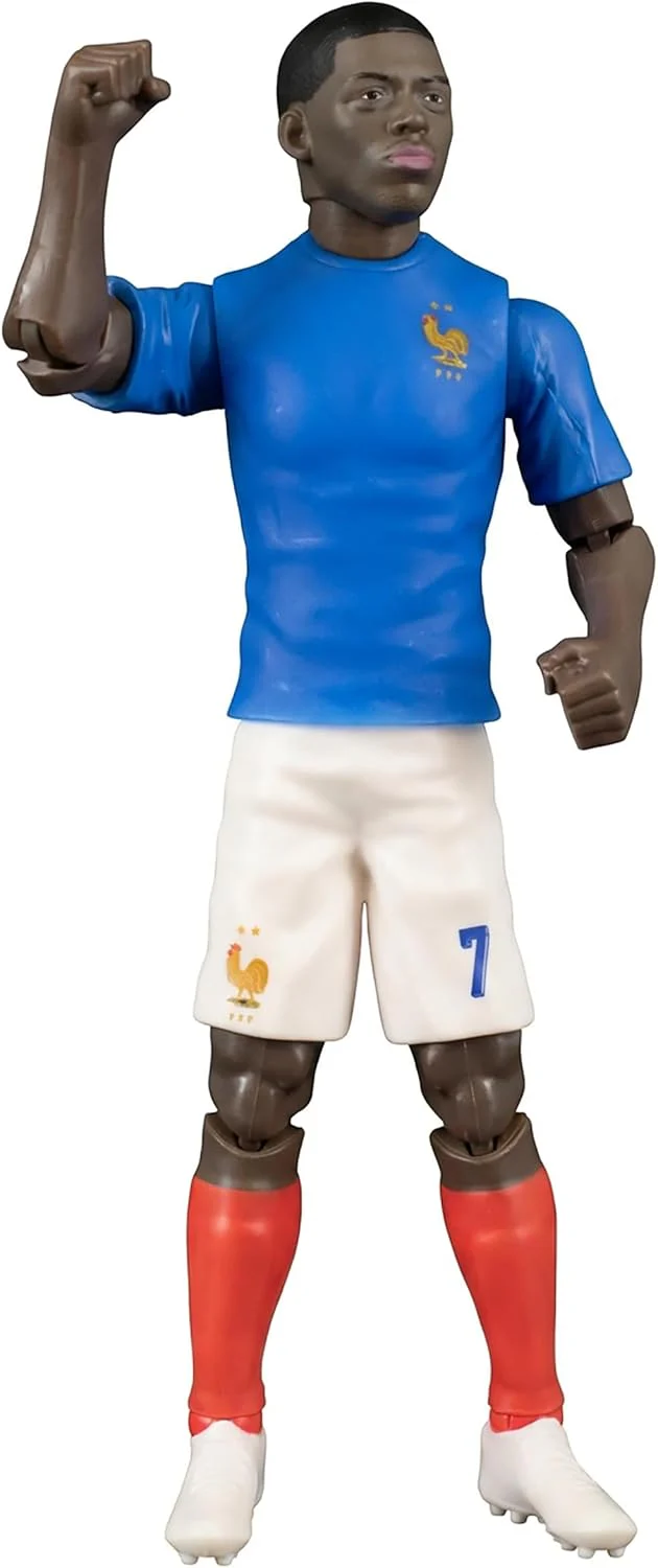 Megableu - FFF Demblé No. 7 - 20 cm - Large Realistic & Articulated Football Figure with 10 Points - Officially Licensed Product of the French Team - Football Toy with Ball - Image 5