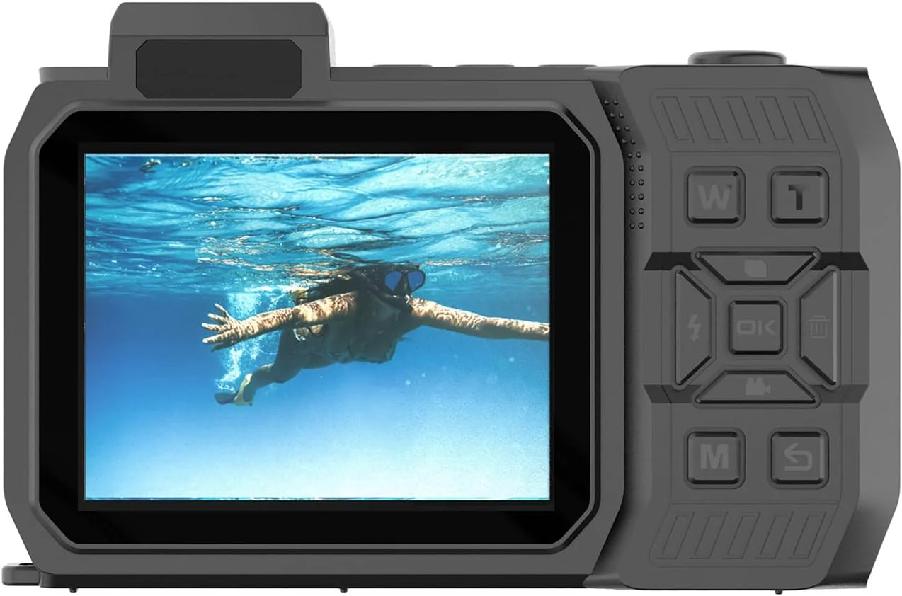 AgfaPhoto Realishot WP9500 - Appareil Photo Numérique Waterproof, Étanche 7m, 24 MP, Zoom 18X, Vidéo 4K, Double Écran 2.9”/1.4” - Noir - Image 4