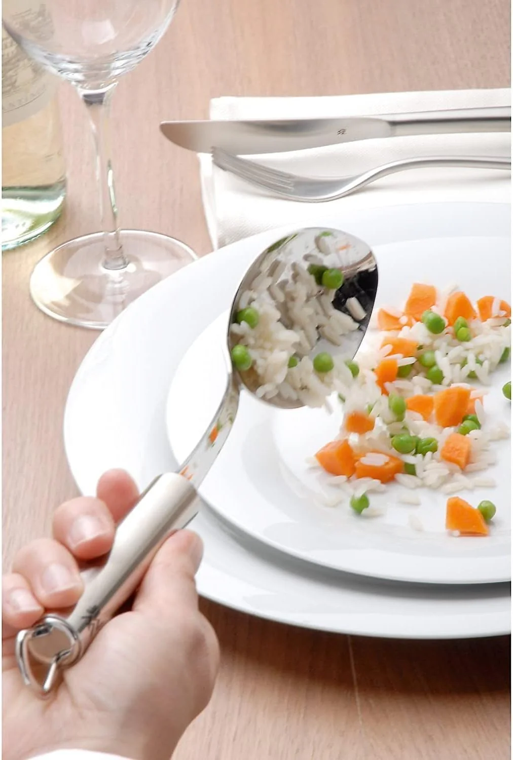 WMF Serving Spoon 32 cm Plus Cromargan Stainless Steel Dishwasher-Safe - Image 4