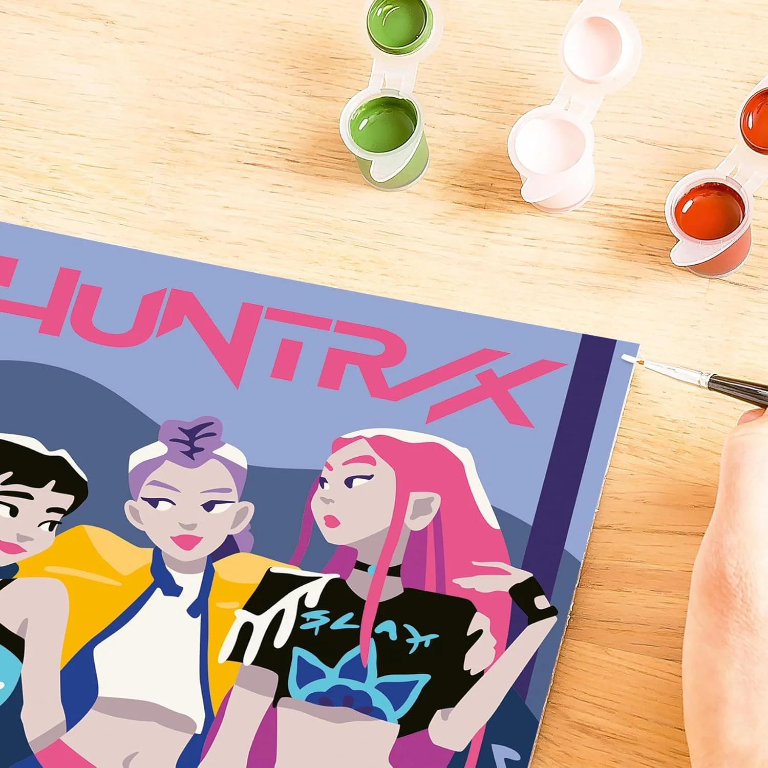 Ravensburger CreArt: KPop Demon Hunters – Dipingere con i Numeri Bambini 12+ Anni, Kit Pittura con Pennello e Colori Inclusi, Cornice Inclusa, 18x24cm, Idee Regalo - Image 3