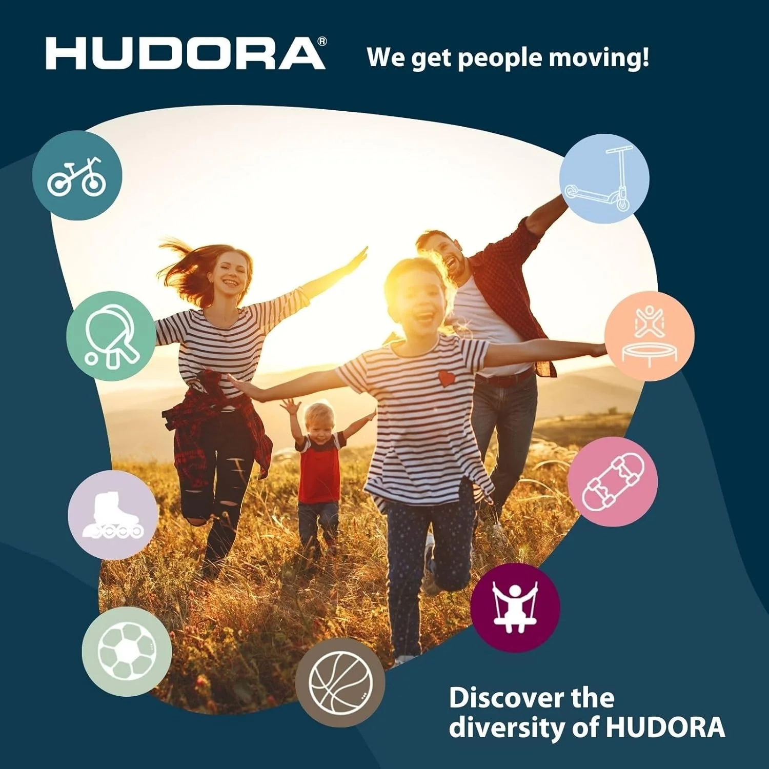 HUDORA Voetbaldoel Pro Tect Advanced – outdoor voetbaldoel met net en weerbestendige ommanteling voor kinderen/volwassenen – eenvoudige montage in de tuin – doelwand met rits- en klittenbandsluitingen - Image 3