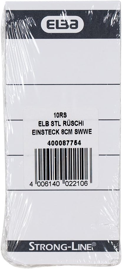 'Elba 400087754 Short/Wide Lever Arch File Spine Labels for "Strong" and "from 250 g/m² Card Pack of 10 White - Image 3