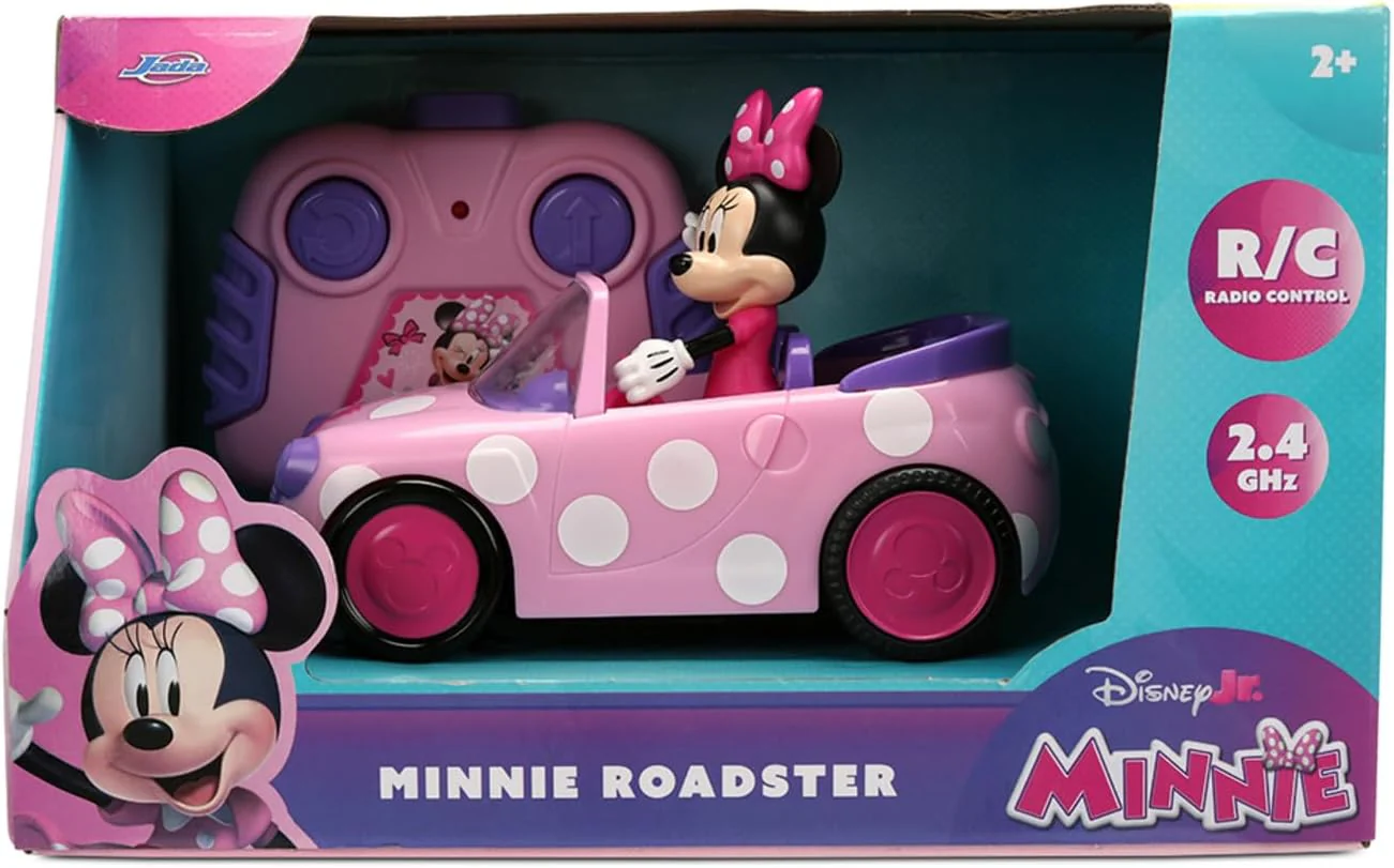 Jada - Disney Minnie RC Roadster 1:32 - Minnie Mouse Radio Controlled Car with Remote Control, Official Disney Design, 9336833314R00, +3 Years - Image 4