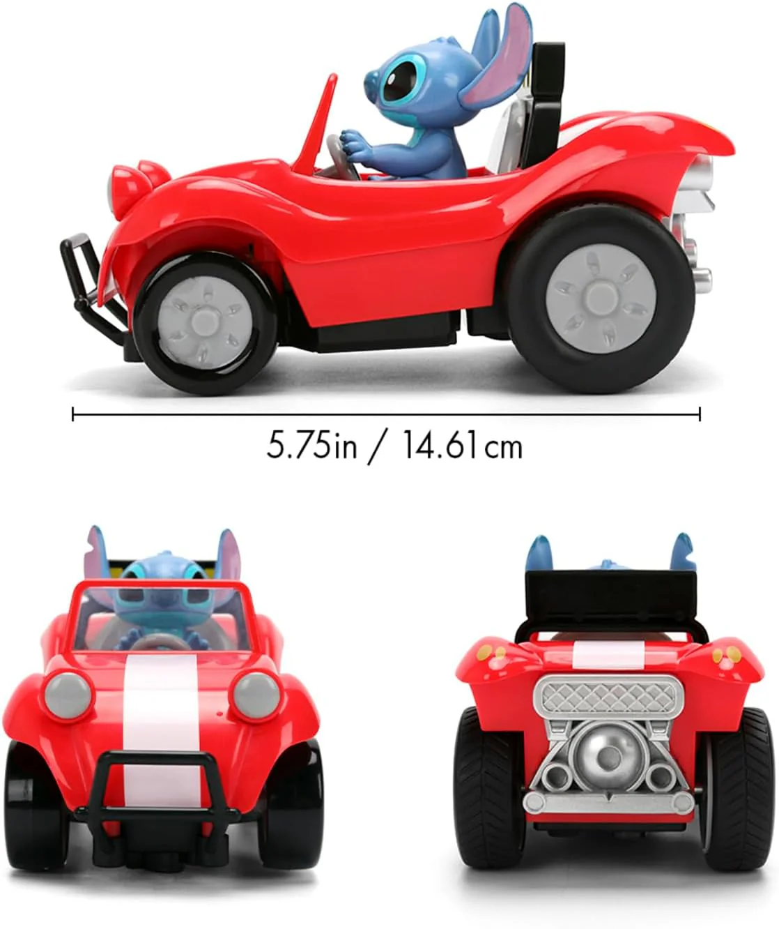 Jada Toys Disney Stitch RC Stitch Buggy (14 cm) - Remote Controlled Car with 2.4 GHz, 1 Channel Control, Toy for Fans and Children from 2 Years, Includes Remote Control - Image 7