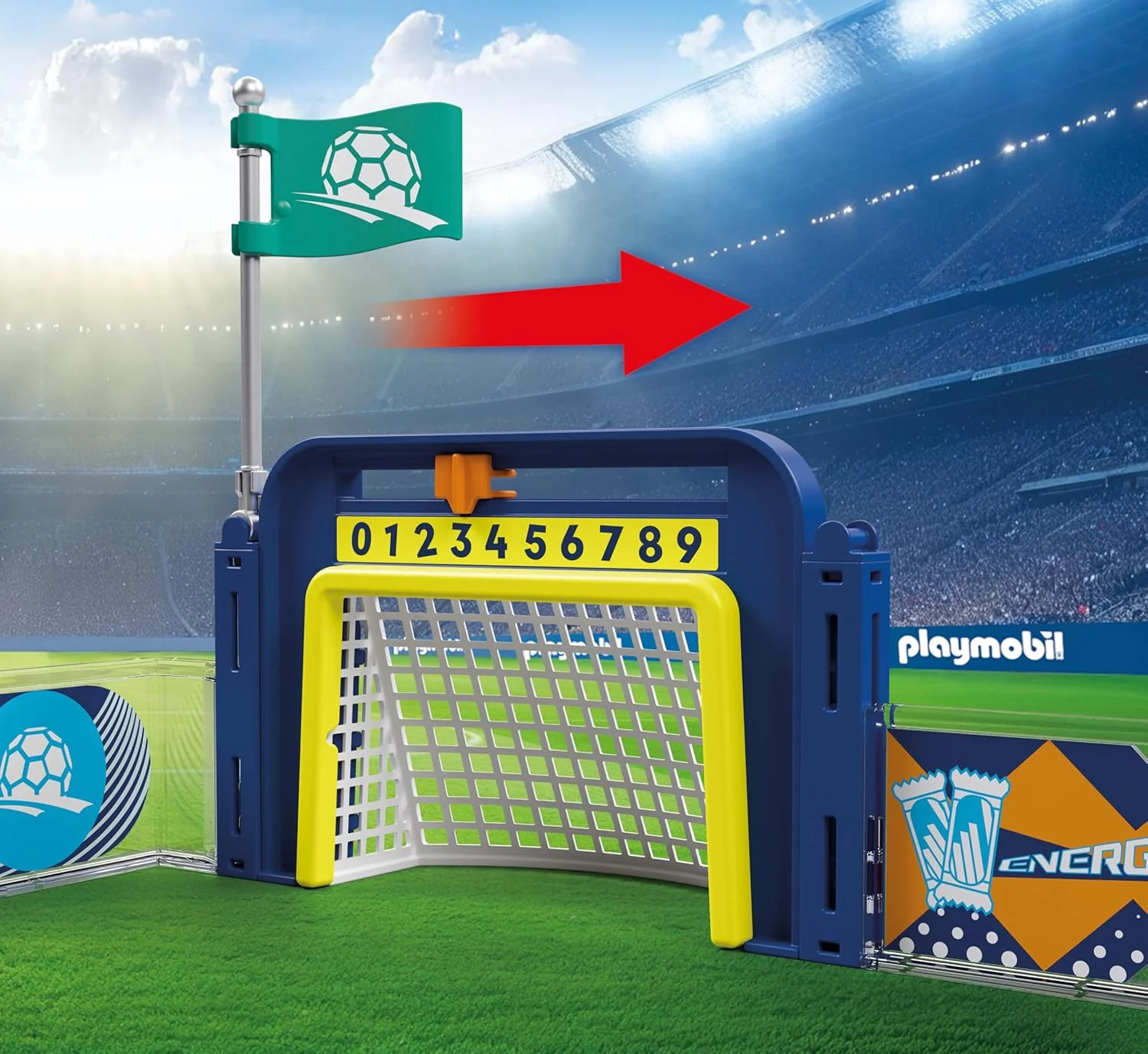 PLAYMOBIL My Life 72057 Voetbaltrainingsstation, trainingsplaats met doelwand en schietmechanisme, voetbalspeelgoed vanaf 4 jaar - Image 4