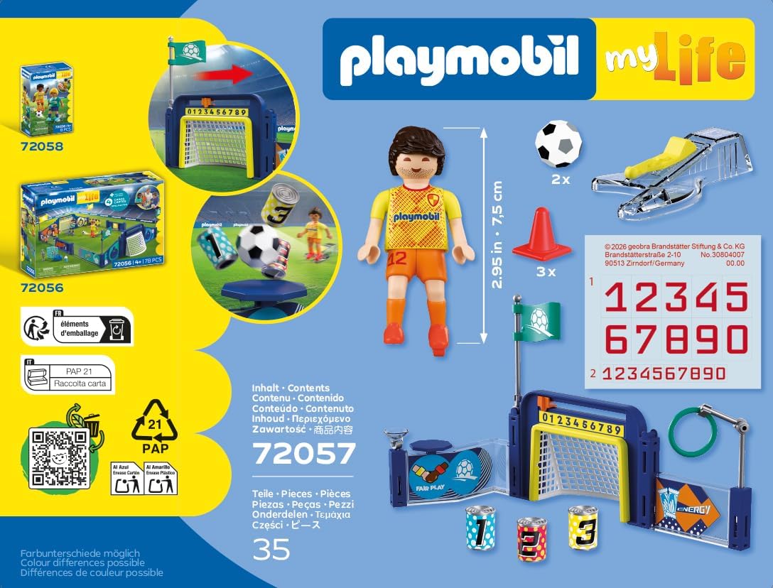 PLAYMOBIL My Life 72057 Voetbaltrainingsstation, trainingsplaats met doelwand en schietmechanisme, voetbalspeelgoed vanaf 4 jaar - Image 6