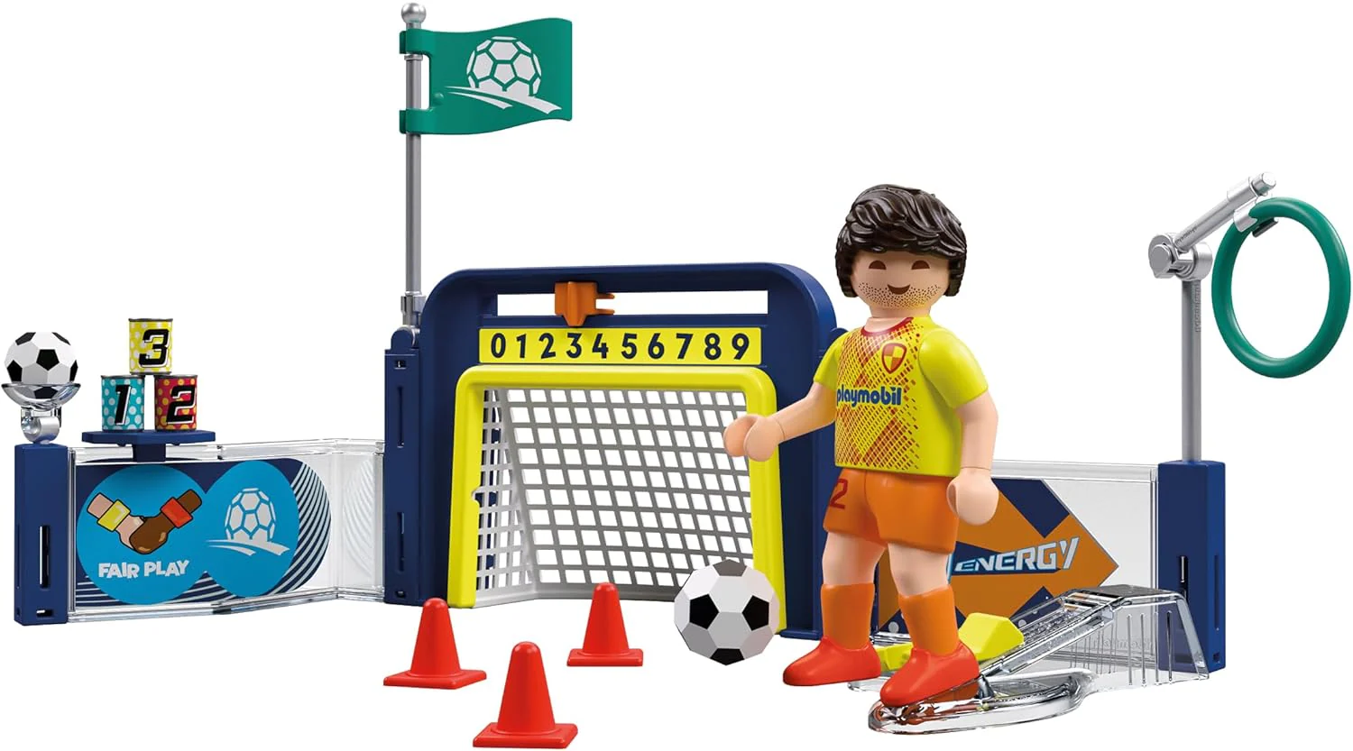 PLAYMOBIL My Life 72057 Voetbaltrainingsstation, trainingsplaats met doelwand en schietmechanisme, voetbalspeelgoed vanaf 4 jaar - Image 7
