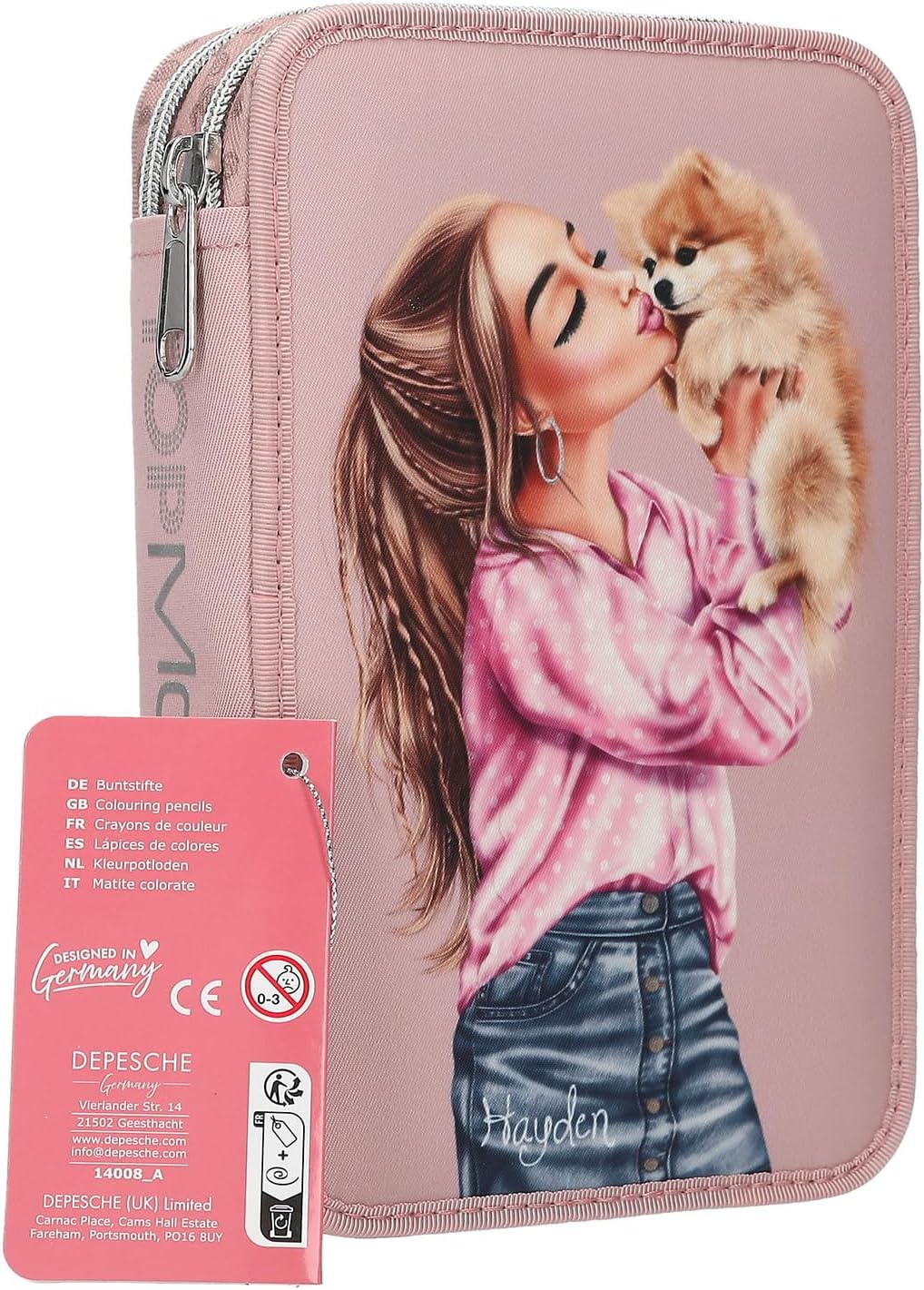 Topmodel - Double Pencil Case Dots - RosT - Image 4