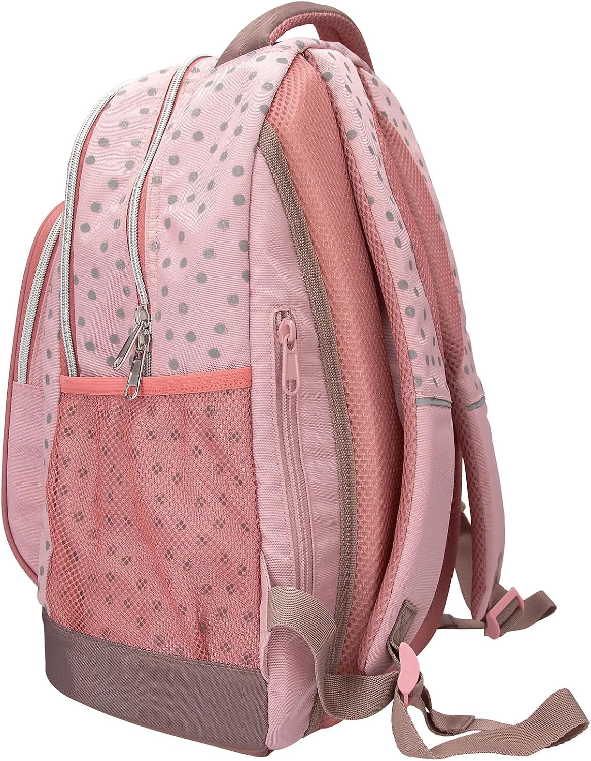 Topmodel - School Backpack Dots - RosT With Grey Dots - Image 2