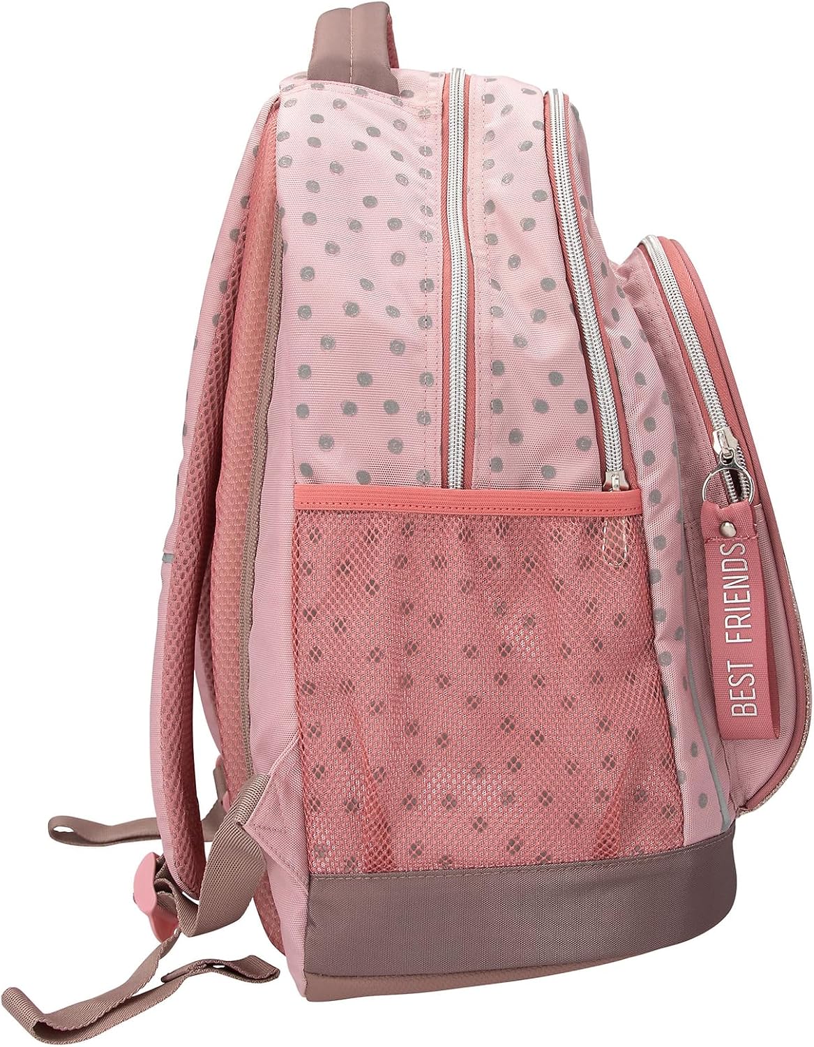 Topmodel - School Backpack Dots - RosT With Grey Dots - Image 5