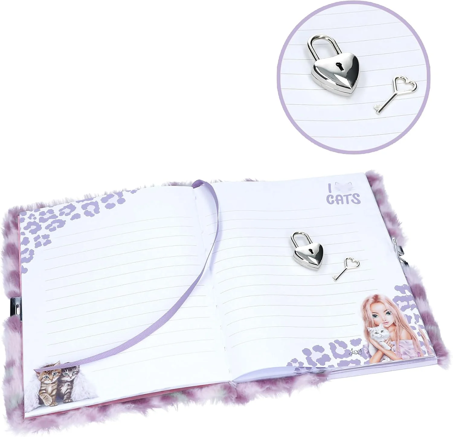 Topmodel - Cosy Cat Diary With Lock Lilac (0414200) - Image 2