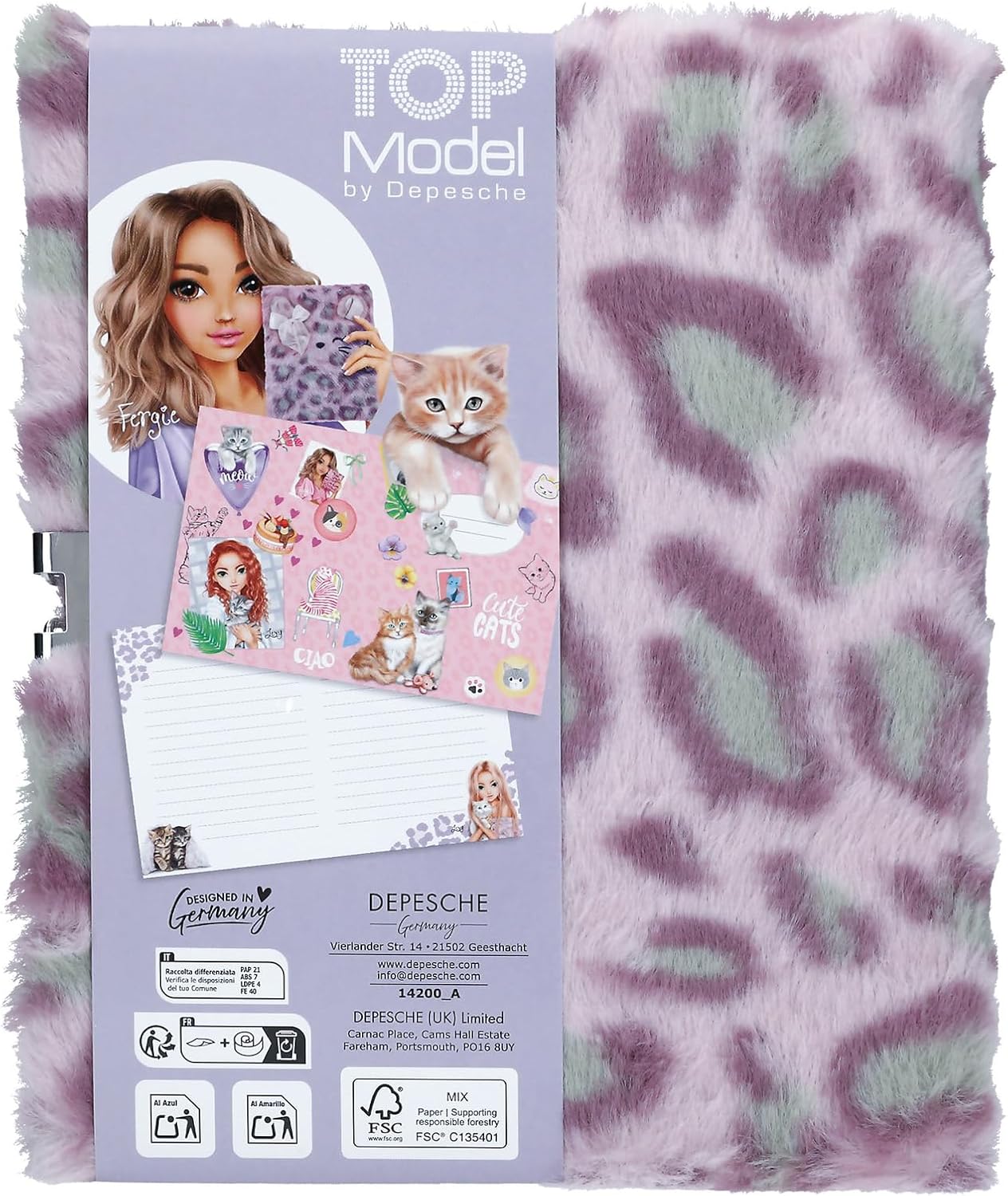 Topmodel - Cosy Cat Diary With Lock Lilac (0414200) - Image 3
