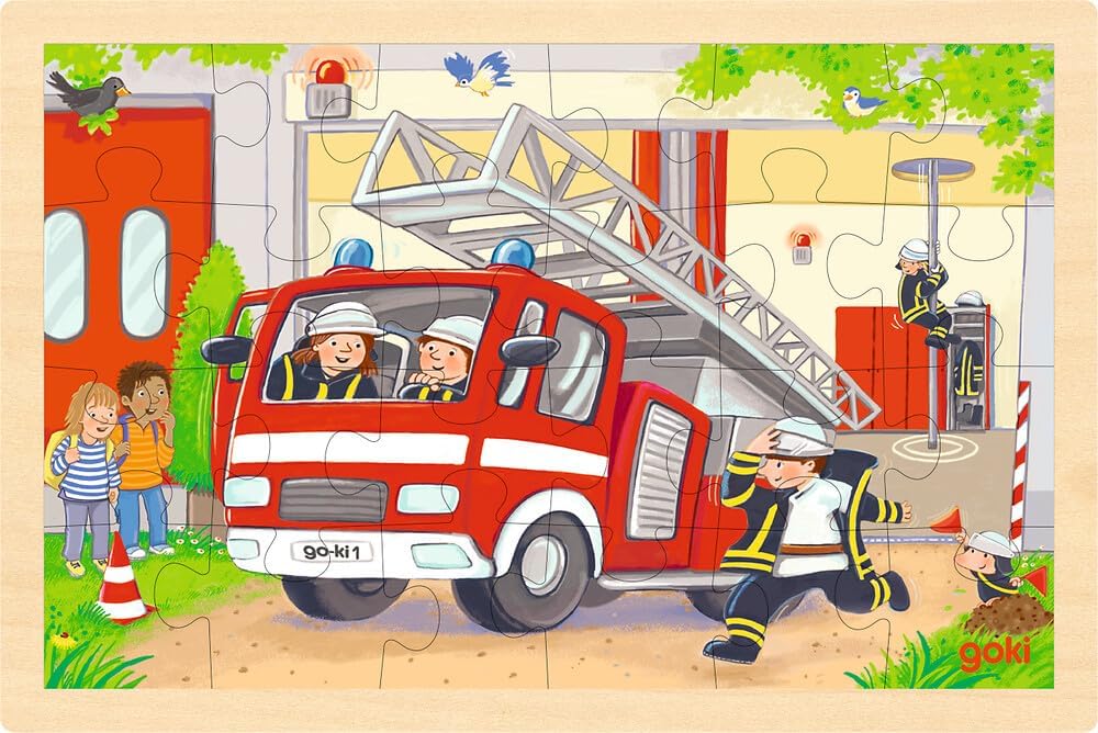 Goki - Puzzle Helicopter / Fire Engine (57301) - Image 2