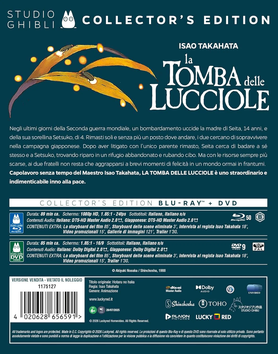 Tomba Delle Lucciole (La) (Steelbook) (Blu-Ray+Dvd)) - (Italian Import) - Image 4