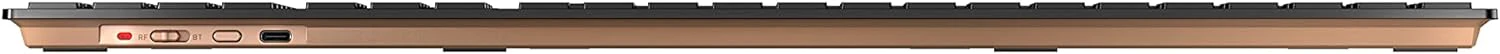 CHERRY DW 9100 SLIM, Wireless Desktop Set, EU Layout (QWERTY), Bluetooth & 2.4 GHz RF, Quiet Keys, Rechargeable, Bronze/Black - Image 2