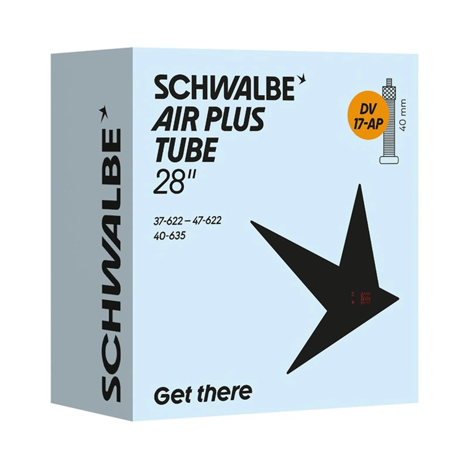 Schwalbe Fahrradschlauch DV17-AP AIR Plus 37/47-622/635 IB 40mm