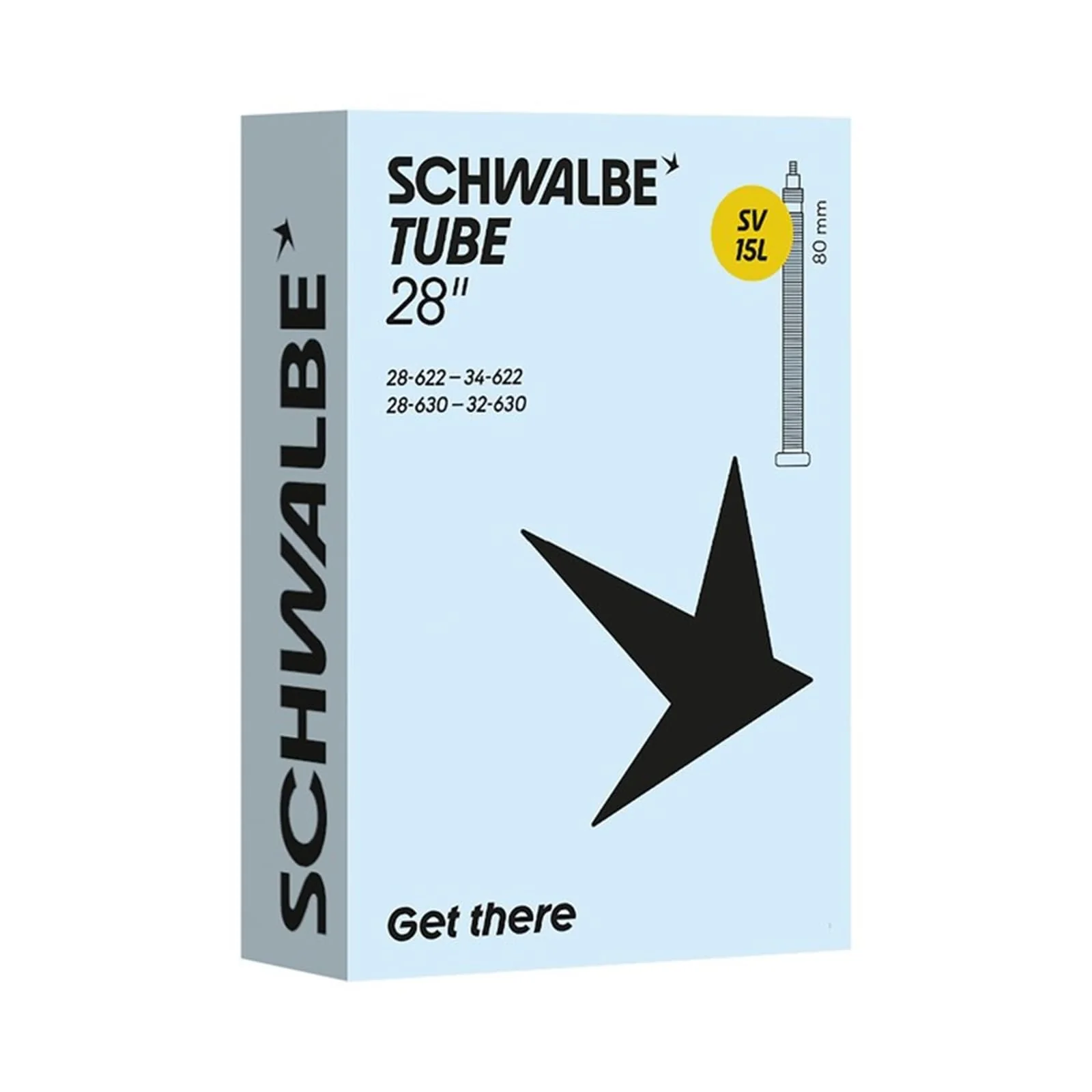 Schwalbe Camera d'aria SV15L 28/34-622/630 IB 80 mm