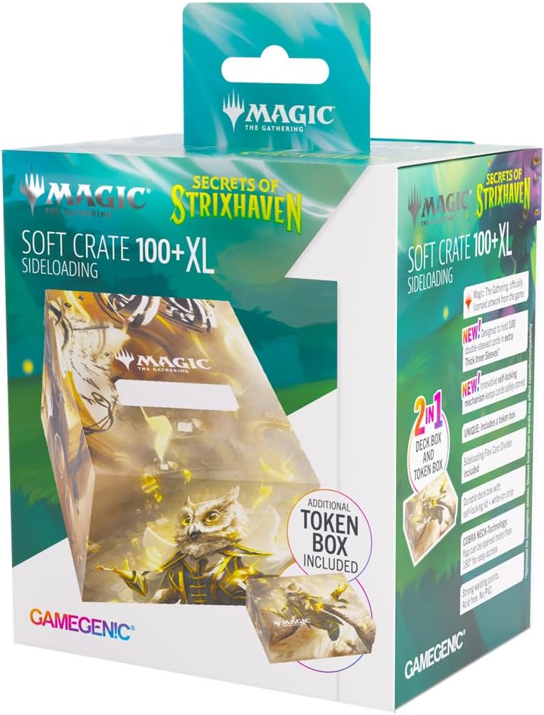 Gamegenic | Magic: The Gathering | Secrets of Strixhaven Soft Crate 100+ XL Sideloading - Stirring Hopesinger/Inkling Token - Image 2