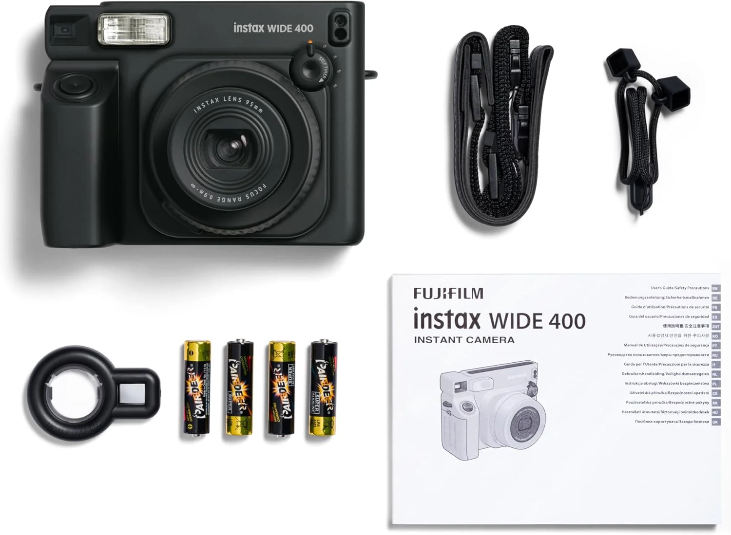 Fuji - Instax Wide 400 Instant Camera Black - Image 2