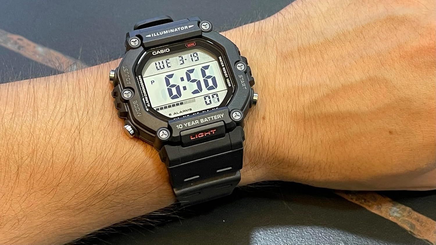 Casio Men's Digital Quartz Watch with Plastic Strap AE-1600H-1AVEF - Image 3