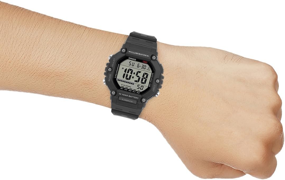 Casio Men's Digital Quartz Watch with Plastic Strap AE-1600H-1AVEF - Image 5